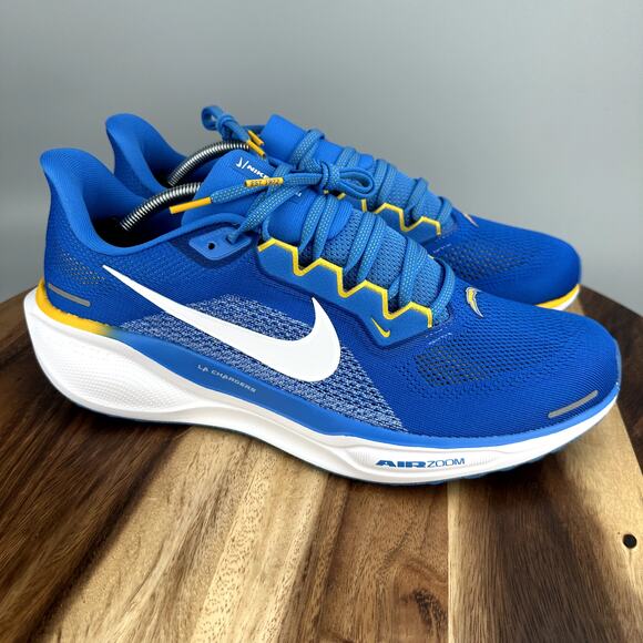 Nike Air Zoom Pegasus 41 Men’s Size 8 NFL Los Angeles LA Chargers Blue Running - Picture 1 of 7